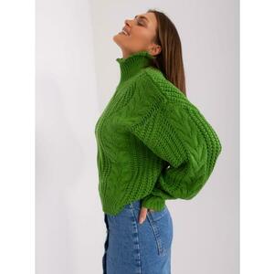 Női hosszú ujjú, túlméretezett pulóver ABONI zöld kép