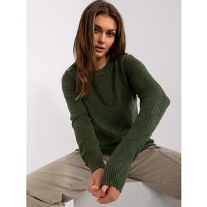 Női mintás pulóver ADEA khaki színű kép