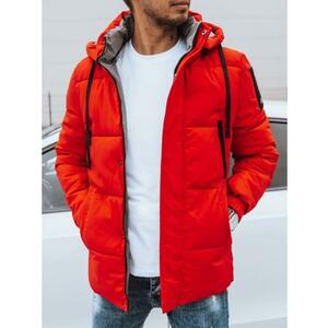Férfi téli steppelt kabát piros kép