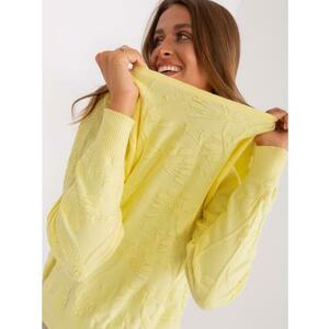 Női bordás mandzsettás pulóver ROLY sárga kép