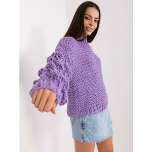Női plus size pulóver buff ujjú EVERE lila lila kép