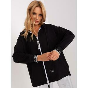 Női cipzáras kapucnis pulóver GHA fekete kép