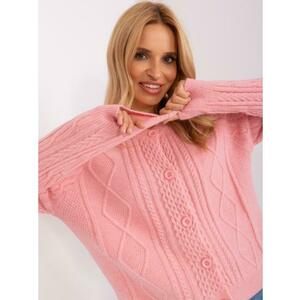 Női pulóver kötött ESTE világos rózsaszínű kép