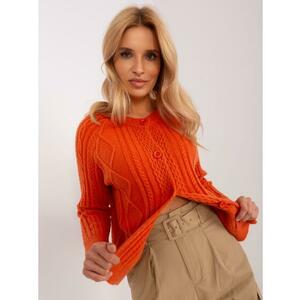 Női gombos pulóver KAL narancssárga kép