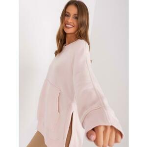 Női kapucnis pulóver PEYN világos rózsaszín kép