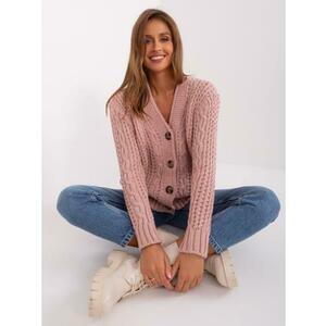 Női kockás kötött pulóver VORT világos rózsaszín kép