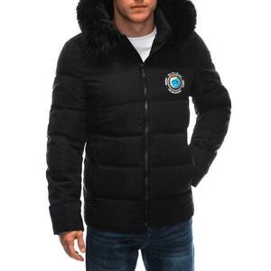Férfi steppelt téli kabát 576C fekete kép