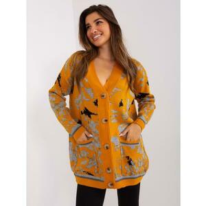 Női pulóver SMELA mintás mustárszürke szürke kép