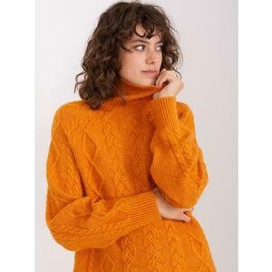 Női kockás pulóver bordázott szegéllyel SHATH mustár színben kép