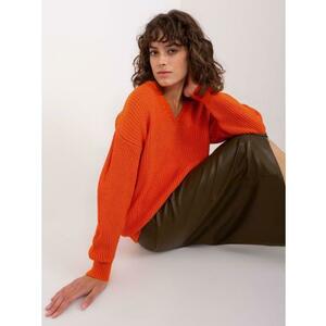 Női oversized pulóver OASU narancssárga kép