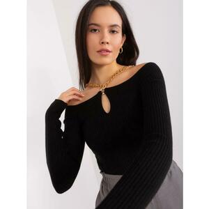 Női vállnélküli pulóver UANE fekete kép