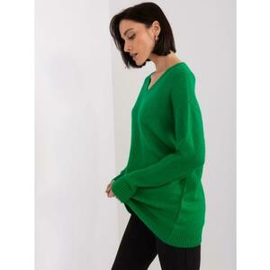 Női laza szabású pulóver RUE PARIS zöld kép