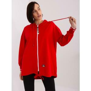 Női cipzáras kapucnis pulóver ALINA piros kép