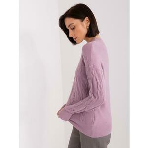 Női hosszú ujjú kockás pulóver ALIVA lila kép