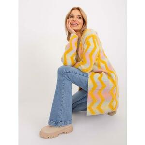 Női pulóver geometrikus mintával ACHIM sárga kép
