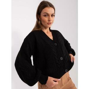 Női túlméretezett gyapjúkeverék pulóver AGARA fekete kép