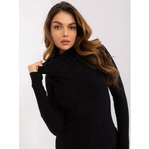 Női félgarbós pulóver NIM fekete kép