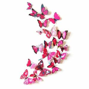 Pillangók falimatrica12db-Rózsaszín KP16765 kép