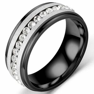 Noemi Gyűrű-Fekete/Ezüst/52mm KP17157 kép