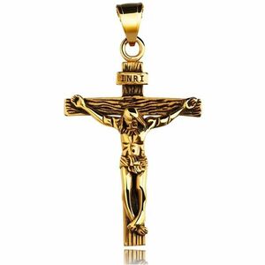 Jesus Cross Medál nyakláncra-Arany KP28571 kép
