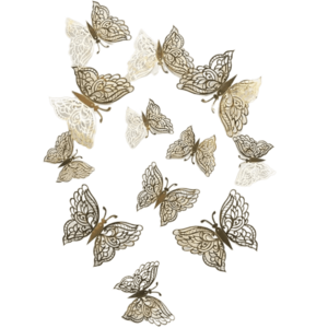Elegant Pillangók falimatrica-Arany KP28982 kép