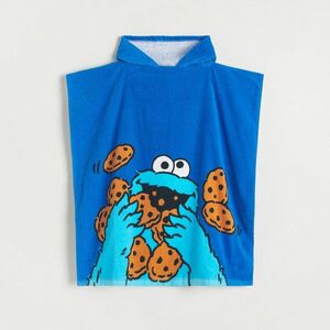Reserved - Cookie Monster kapucnis fürdőlepedő - Kék kép