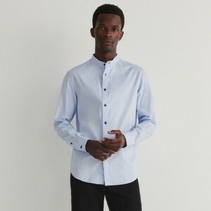 Reserved - Slim fit póló álló gallérral - Kék kép