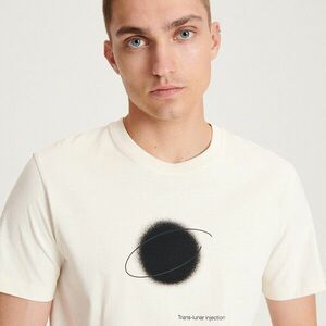 Reserved - Regular szabású póló mintával - Krém kép