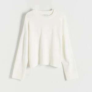 Reserved - Egyszerű pulóver - Krém kép