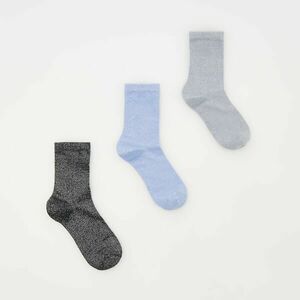 Reserved - 3 darab zokni fémes szálkeverékkel - Kék kép
