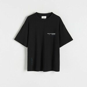 Reserved - Oversized póló domború mintával - Fekete kép