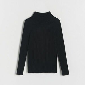 Reserved - Bordázott kötésű pulóver - Fekete kép