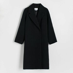 Reserved - Dupla soros kabát gyapjúval kevert anyagból - Fekete kép
