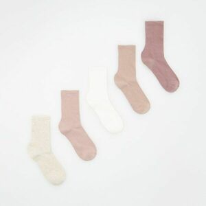 Reserved - 5 pár pamutban gazdag zokni - Rózsaszín kép