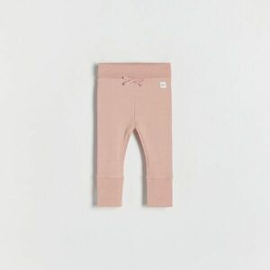 Reserved - Bordás kötésű leggings masnidíszítéssel - Rózsaszín kép