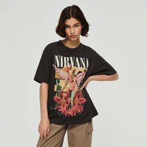 House - Póló mintával Nirvana - Szürke kép