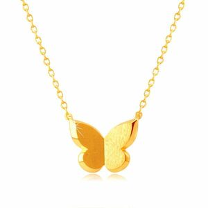 585 sárga arany nyaklánc – pillangó szatén felülettel kép