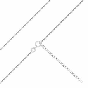 925 Ezüst nyaklánc - fényes ovális láncszemek, rugós gyűrűzár, 1, 1 mm kép
