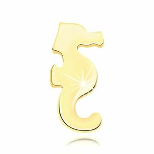 9K sárga arany ajak-és áll piercing - csikóhal motívum kép
