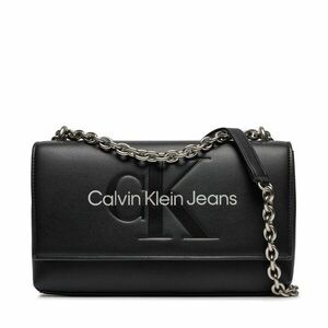 Táska Calvin Klein Jeans Sculpted Ew Flap Conv25 Mono K60K611866 Black/Metallic Logo 0GL kép