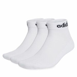 Rövid unisex zoknik adidas Linear Ankle Socks Cushioned Socks 3 Pairs HT3457 white/black kép