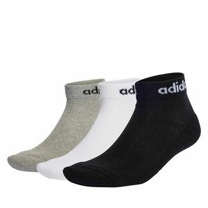 Rövid unisex zoknik adidas Linear Ankle Socks Cushioned Socks 3 Pairs IC1304 medium grey heather/white/black kép