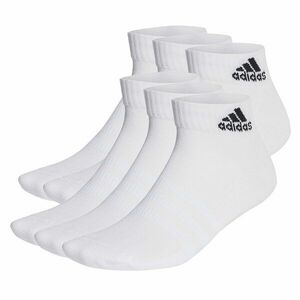 Rövid unisex zoknik adidas Cushioned Sportswear Ankle Socks 6 Pairs HT3442 white/black kép