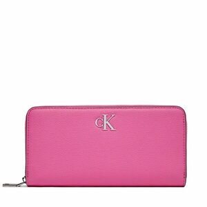 Nagy női pénztárca Calvin Klein Jeans Minimal Monogram Zip Around K60K611269 Pink Amour TO5 kép