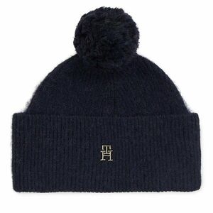 Sapka Tommy Hilfiger Th Evening Pompom Beanie AW0AW15390 Space Blue DW6 kép