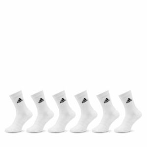 Unisex Magasszárú Zokni adidas Cushioned Sportswear Crew Socks 6 Pairs HT3453 white/black kép