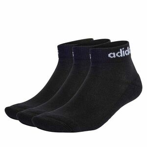 Rövid unisex zoknik adidas Linear Ankle Socks Cushioned Socks 3 Pairs IC1303 black/white kép