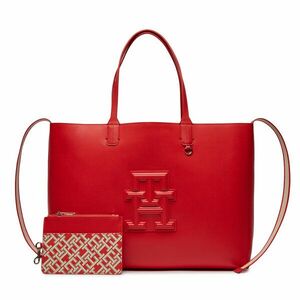 Táska Tommy Hilfiger Iconic Tommy Tote Mono Pouch AW0AW16072 Fierce Red XND kép