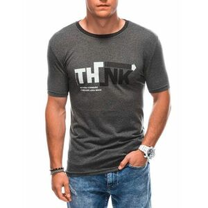LegyFerfi Trendi sötét szürke póló Think felirattal S1898 kép