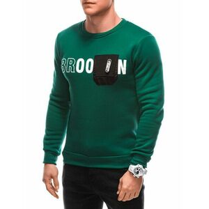 Inny Trendi zöld pulóver felirattal és zsebbel B1619 kép